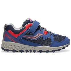 Saucony - kids sport shoes  S-Peregrine Shield 2 A/C - Navy blue gray red black 