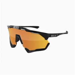 Scicon Sports - ochelari de soare AeroShade XL, categoria F-3 - rama negru lucios - lentile Multimirror Bronz