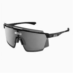 Scicon Sports - sport sun glasses  AeroWatt, category F-3 - Black Gloss frame - Multimirror silver gray lens