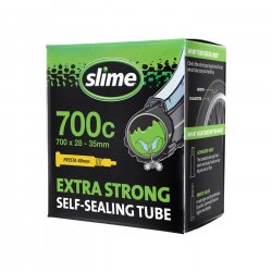 Slime - camera bicicleta 28" cu solutie antipana - 700x28C-> 700x32 - 28-622-> 32-622 - valva presta 48mm