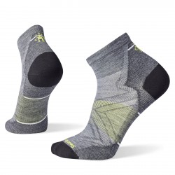 Smartwool - sport socks Run Zero Cushion Ankle Socks - black gray yellow