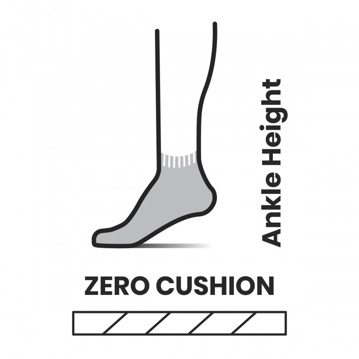 Run Zero Cushion Mid Crew Pattern Socks