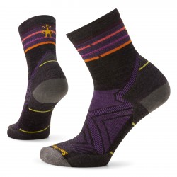 Smartwool - sport socks Run Zero Cushion Mid Crew socks - Charcoal gray black purple