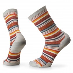 Smartwool - sosete sport Everyday Margarita Crew Zero Cushion socks - dungi multicolore gri portocaliu mov