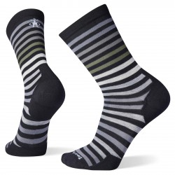 Smartwool - sport socks Everyday Spruce Street Zero Cushion Crew socks - Black gray stripes