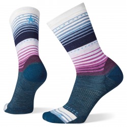Smartwool - sport socks Everyday Stitch Stripe Zero Cushion Crew socks - Twilight Blue white pink stripes