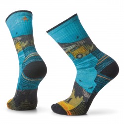 Smartwool - sosete sport Hike Great Excursion Print Light Cushion Crew socks - Multicolor albastru negru galben