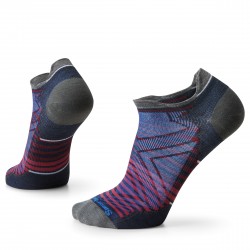 Smartwool - sport socks Run Zero Cushion Low Ankle Pattern Socks - gray blue red