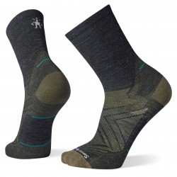 Smartwool - sosete sport Run Zero Cushion Mid Crew pattern socks - gri carbune negru