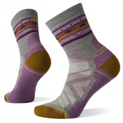 Smartwool - sport socks for women Hike Zig Zag Valley Light Cushion Mid Crew socks - Lunar Gray Heather brown