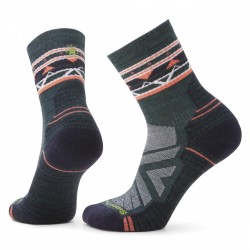Smartwool - sport socks for women Hike Zig Zag Valley Light Cushion Mid Crew socks - twilight dark blue gray