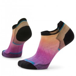 Smartwool - sosete sport femei Run Ombre Print Zero Cushion Low Ankle socks - mov roz negru
