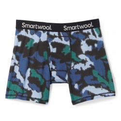 Smartwool - men's underwear Merino Print Boxer Brief Boxed - blue black Mist Blue Blurred Camo Print