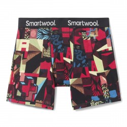 Smartwool - men's underwear Merino Print Boxer Brief Boxed - black red blue Jaime Molina Rhythmic Red Print 