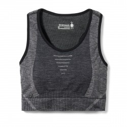 Smartwool - sport bra for women Intraknit Racerback W Bra - Black Heather gray