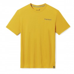 Smartwool - sport Tshirt unisex Dawn Rise Graphic Short Sleeve Tee Slim Fit - honey intense gold