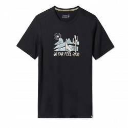Smartwool - tricou sport unisex maneca scurta Moonlight Desert Graphic Short Sleeve Tee - negru