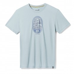Smartwool - sport Tshirt unisex Mountain Trail Graphic Short Sleeve Tee - lead light blue