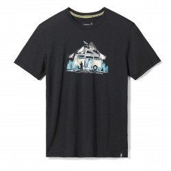Smartwool - tricou sport unisex maneca scurta River Van Graphic Short Sleeve Tee - negru