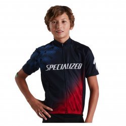 Specialized - cycling shirt short sleeved for kids, RBX Comp Youth SS jersey - navy blue red