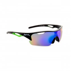 Spiuk - ochelari soare sport Jifter, 3 lentile de schimb transparent, portocaliu si verde oglinda - rama negru verde