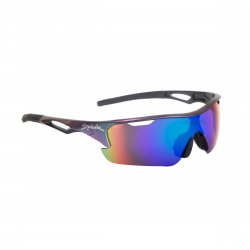 Spiuk - sport sun glasses Jifter, 3 replacement lens clear, orange and mirrored green - multicolored (iridescent) frame