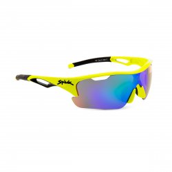Spiuk - ochelari soare sport Jifter, 3 lentile de schimb transparent, portocaliu si verde oglinda - rama galbena neagra