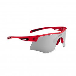 Spiuk - sport sun glasses Mirus, silver mirrored lens - red frame
