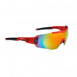 Spiuk - sport sun glasses Profit, 2 replacement lens clear and mirrored red - red frame