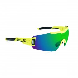 Spiuk - ochelari soare sport Profit, 2 lentile de schimb transparent si verde oglinda  - rama galben fluo
