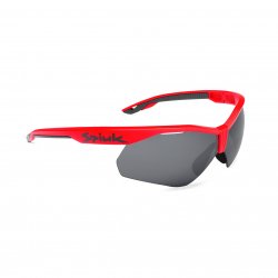 Spiuk - ochelari soare sport Ventix K, 2 lentile de schimb transparent si gri fumuriu oglinda - rama rosie