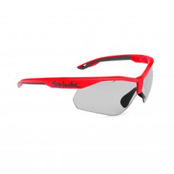Spiuk - sport photochromic sun glasses Ventix K, 2 replacement lens Lumiris II clear and black - red black frame