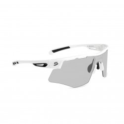 Spiuk - sport photochromic sun glasses Mirus, Lumiris II clear lens - white frame