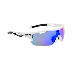 Spiuk - ochelari soare sport Jifter, 3 lentile de schimb transparent, portocaliu si albastru oglinda - rama alba
