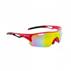Spiuk - sport sun glasses Jifter, 3 replacement lens clear, orange and mirrored orange - red black frame