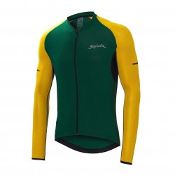 Spiuk - bike long sleeved shirt for men HELIOS SUMMER JERSEY LS jersey - green yellow