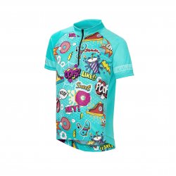 Spiuk - kids bike shirt ANATOMIC SS kid jersey - multicolored blue