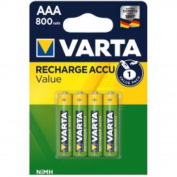 Varta - set acumulatori AAA Recharge Accu Value 800 mAh - 4 buc
