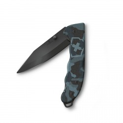 Victorinox - folding knife Evoke BSH Alox, 4 features - silver blue gray camouflage