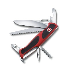 Victorinox - folding knife Rangergrip 79 M, 12 features - silver black red
