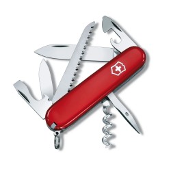 Victorinox - pocket knife camper, 13 features - silver red