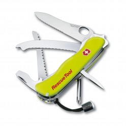 Victorinox - pocket knife multitool rescue set, 13 features - neon green