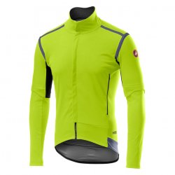 Castelli - 2-in-1 cycling jacket with detachable sleeves, Perfetto RoS Convertible - fluo yellow black gray