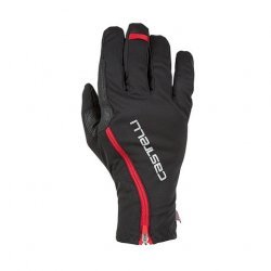 Castelli - men cycling gloves, cold weather Spettacolo ros gloves - black red