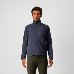 Castelli Commuter Reflex - waterproof cycling jacket - dark steel blue