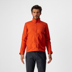 Castelli Commuter Reflex - waterproof cycling jacket - fiery red