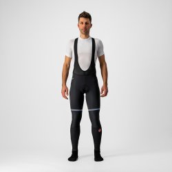 Castelli - Pantaloni lungi ciclism cu bretele pentru iarna si vreme rece - Polare 3 - negru
