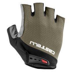 Castelli - cycling gloves short fingers Entrata V - bark green black gray