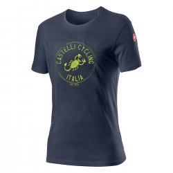 Castelli Cycling Casual T-shirt with short sleeve Armando - dark blue
