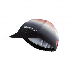 Castelli - cycling cap for women Dolce Cap - black white light orange